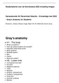 Samenvatting Gray's Anatomy for Students ISBN: 9780702031724 - Knowledge test study material