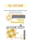 Introductory Clinical Pharmacology 12th Edition Ford Test Bank
