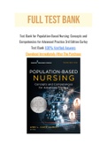 Test Bank for Population-Based Nursing: Concepts and Competencies for Advanced Practice 3rd Edition Curley