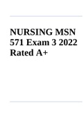 NURSING MSN 571 PHARMACOLOGY: MSN 571 Midterm 2022 | NURSING MSN 571 Exam 3 2022 Rated A+ & Nursing MSN 571 Final Exam 2022 Rated A+