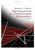 Optimization in Operations Research 2nd Edition Rardin Solutions Manual