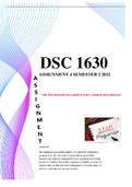 DSC1630 Assignment 4 Semester 2 2022