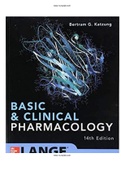 Basic and Clinical Pharmacology 14th Edition by Katzung Trevor Test Bank ISBN:9781260288179|Complete Guide A+.