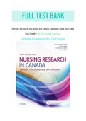 Nursing Research in Canada 4th Edition LoBiondo-Wood Test Bank