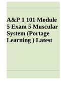 A&P 1 101 Module 5 Exam 5 Muscular System (Portage Learning ) Latest
