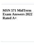 MSN 571 MidTerm Exam Answers 2022 Verified and Rated A+