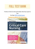 Priorities in Critical Care Nursing 8th edition Urden Stacy Lough Test Bank
