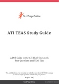 ATI TEAS/ HESI A2 ANATOMY STUDY GUDE 100%