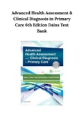 Advanced Health Assessment & Clinical Diagnosis in Primary Care 6th Edition Dains Test Bank