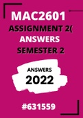 MAC2601 Assignment 2 (Solutions) Semester 2 (2022) 