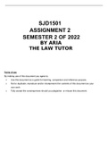 SJD1501 ASSIGNMENT 2 SEMESTER 2 2022 (ALL ANSWERS/ SOLUTIONS)