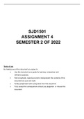 SJD1501 ASSIGNMENT 4 SEMESTER 2 2022 (ALL ANSWERS/ SOLUTIONS)