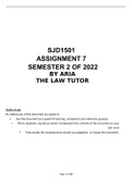 SJD1501 ASSIGNMENT 7/ PORTFOLIO SEMESTER 2 2022 (ALL ANSWERS/  SOLUTIONS)