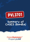 PVL3701 - NEW Summary of Cases (Property LAW)