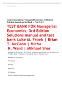 TEST BANK FOR Managerial Economics, 3rd Edition Solutions manual and test bank Luke M. Froeb | Brian T. McCann | Micha R. Ward | Mikhael Shor