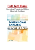 Dimensional Analysis 2nd Edition Horntvedt Test Bank