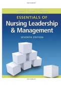Essentials of Nursing Leadership and Management 7th Edition Sally Weiss Test Bank ISBN-13 ‏ : ‎9780803669536| Complete Guide A+