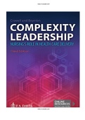 Complexity Leadership Nursing’s Role in Health Care Delivery 3rd Edition Crowell Boynton Test Bank