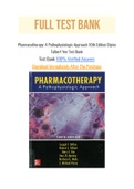 Pharmacotherapy: A Pathophysiologic Approach 10th Edition Dipiro Talbert Yee Test Bank