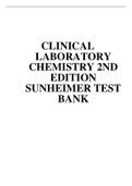 CLINICAL LABORATORY CHEMISTRY 2ND EDITION SUNHEIMER TEST BANK