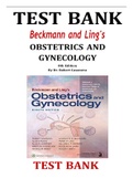 Beckmann and Ling's OBSTETRICS AND GYNECOLOGY 8th Edition TEST BANK By Dr. Robert Casanova ISBN-978-1496353092 COMPLETE GUIDE  This is a Test Bank (Study Questions & Complete Answers) to help you study for your Tests.