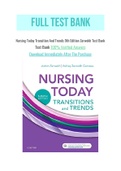 Nursing Today Transition And Trends 9th Edition Zerwekh Test Bank