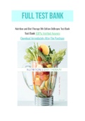 Nutrition and Diet Therapy 9th Edition DeBruyne Test Bank