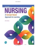 Nursing A Concept-Based Approach to Learning 3rd Edition Test Bank ISBN-13: 9780134616803 |COMPLETE TEST BANK| ALL CHAPTERS .