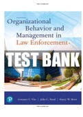 Organizational Behavior and Management in Law Enforcement 4th Edition More Test Bank  ISBN-13: 9780135186206