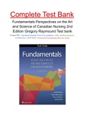 Fundamentals Perspectives on the Art and Science of Canadian Nursing 2nd Edition Gregory Raymound Test bank