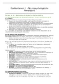 Neuropsychologische Revalidatie - Deeltentamen 1 stof + artikelen