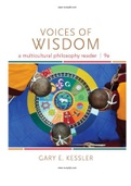 Voices of Wisdom A Multicultural Philosophy Reader 9th Edition Kessler Test Bank ISBN-13: 9781285874333 |COMPLETE TEST BANK | Guide A+. 