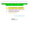 NURS 6660N FINAL EXAM 1 TO 5– QUESTION AND ANSWERS (COMBINED PACKAGE)      	375 QUESTIONS & ANSWERS 