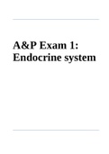 A&P Exam 1: Endocrine system