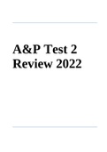 A and P 1 101  Test 2 Review 2022