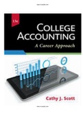College Accounting A Career Approach 13th Edition Scott Solutions Manual|Guide A+