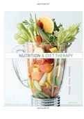  Nutrition and Diet Therapy 9th Edition DeBruyne Test Bank |Complete Guide A+|Instant download .