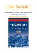 Gabbard’s Treatments of Psychiatric Disorders 5th Edition Test Bank