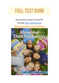 Abnormal Child Psychology Test Bank PDFs