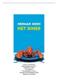 Nederlands boekverslag Het Diner - Herman Koch