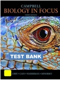 Test Bank For Campbell Biology in Focus 3rd Edition By Lisa Urry, Michael Cain, Steven Wasserman & Peter Minorsky ISBN 9780134710679, 0134710673