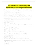 El Maestro exam review| 294 Questions| with complete solutions