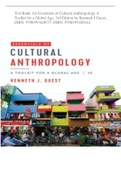 Test Bank for Essentials of Cultural Anthropology A  Toolkit for a Global Age, 3rd Edition
