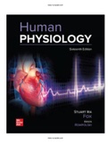 Human Physiology 16th Edition Stuart Fox Test Bank  |Complete Guide A+| Instant download .