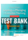 Yoder-Wise's Leading and Managing in Canadian Nursing 2nd Edition Yoder-Wise Test Bank|ALL 32 CHAPTERS  |Complete Guide A+|Instant download .