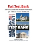 Introduction to American Government 9th Edition Turner Test Bank
