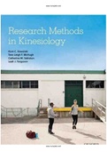 Research Methods in Kinesiology 1st Edition Kowalski Test Bank