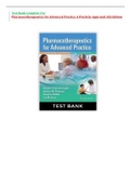 Test Bank Complete For Pharmacotherapeutics for Advanced Practice A Practicle Approach 5th Edition