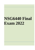 NSG6440 Final Exam 2022