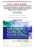 Test Bank for Medical-Surgical Nursing: Assessment and Management of Clinical Problems 10th Edition Lewis